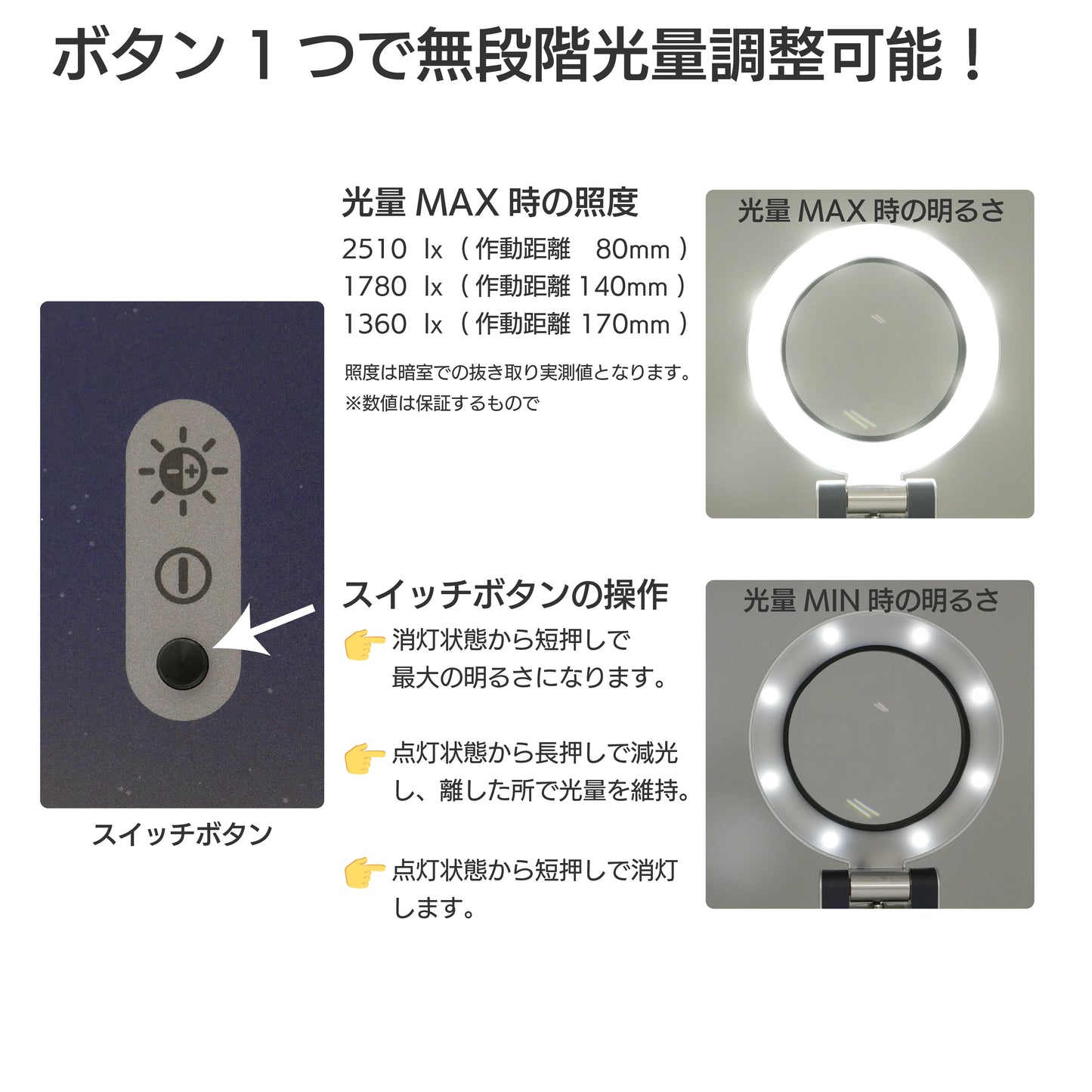 Mobile LED magnifying glass β-Rigel