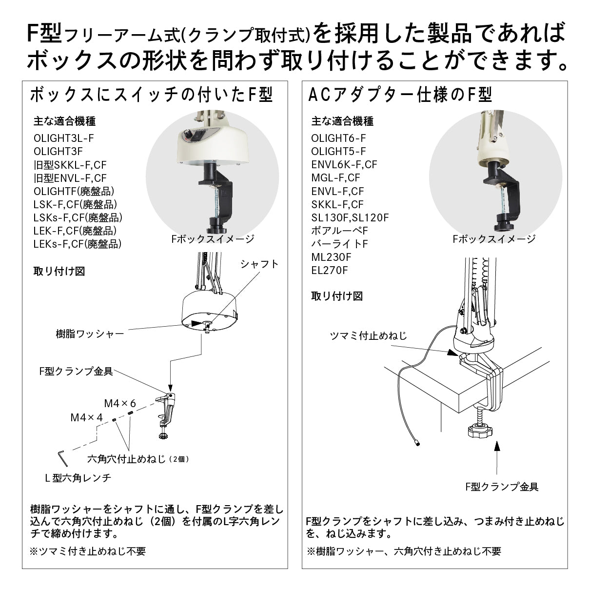 F型クランプ金具